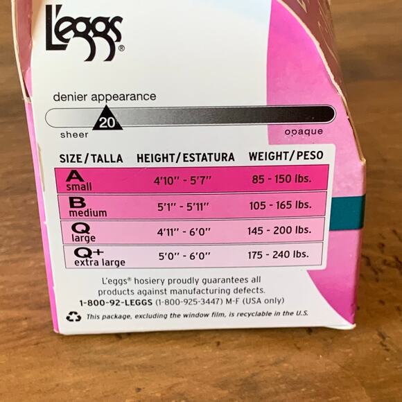L'eggs Pantyhose Nylons Silken Mist Silky Sheer Leg Control Top Q Ivory - Picture 5 of 11